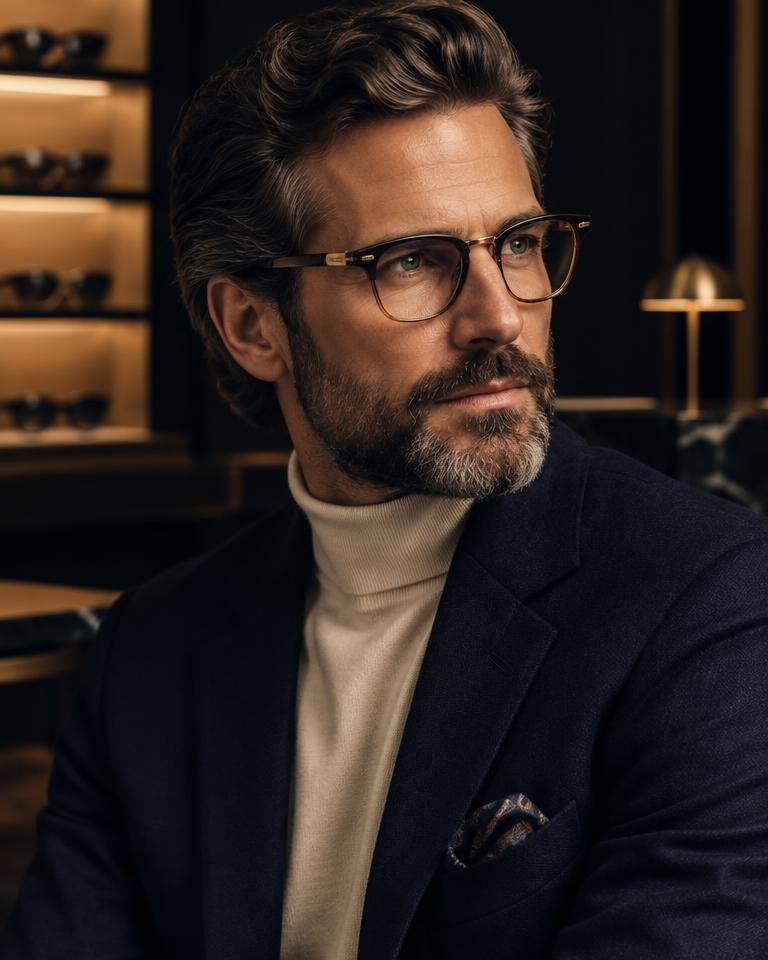 Mannequin portant des lunettes de vue de créateur